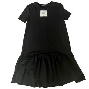 Black dress with ruffles